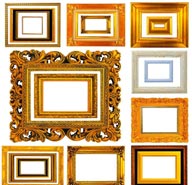 多款漂亮的传统欧式古典金黄色经典相框