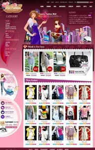 韩国女性衣服服装电子商务网站设计模板