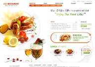 蔬菜水果美食饮料餐饮韩国企业网站设计模板