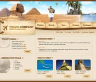 网页库-沙漠旅行摄影荒凉金子塔地图公司简介内页国外英文设计模板