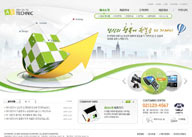 绿色系网页-魔方箭头商业网站整站