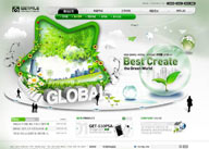 绿色系网页-绿色星星商业网站整站