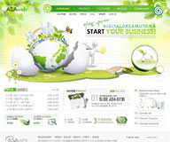绿色系网页-绿色环保地球网站整站