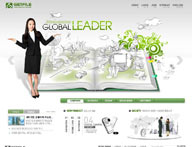 绿色系网页-女性商务办公网站整站