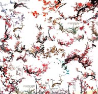 腊梅花纹中国风古典国画元素psd素材